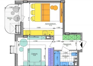 Квартира 1-кімн. продаж Киев, Голосеевский &ndash; 13.8 м&sup2;... Объявления Bazarok.ua
