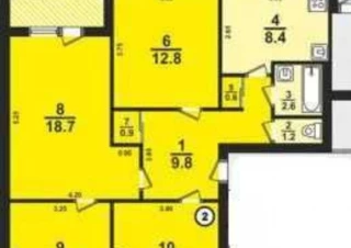 Квартира 4-кімн. продаж Харьков, Индустриальный &ndash; 78 м&sup2;... Оголошення Bazarok.ua
