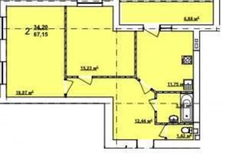 Квартира 1-кімн. продаж Харьков, Индустриальный &ndash; 68 м&sup2;... Оголошення Bazarok.ua