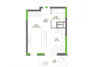 Квартира 1-кімн. продаж Киев, Святошинский &ndash; 36 м&sup2;... Оголошення Bazarok.ua