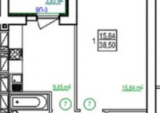 Квартира 1-кімн. продаж Харьков, Холодногорский &ndash; 39 м&sup2;... Оголошення Bazarok.ua