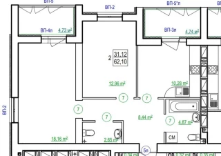 Квартира 1-кімн. продаж Харьков, Холодногорский &ndash; 62 м&sup2;... Оголошення Bazarok.ua